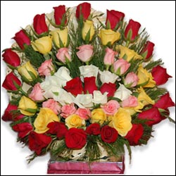 "Chocolate cake - 1kg ,15 Yellow roses flower basket - Click here to View more details about this Product